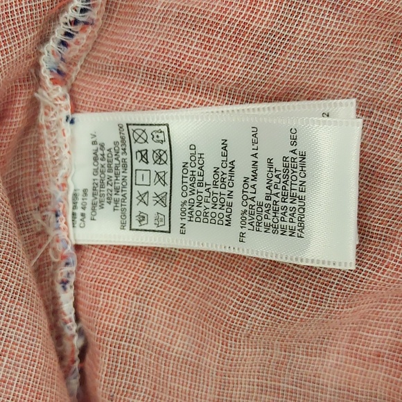 2000's Forever 21 Red Blue White Long Sleeve Plaid Button Up Shirt Size Large - Picture 10 of 12